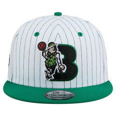 New Era Boston Celtics Deceptor Pinstripe 9FIFTY Snapback Hat White