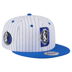 New Era Dallas Mavericks Deceptor Pinstripe 9FIFTY Snapback Hat White