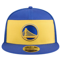 New Era Golden State Warriors Outdoor Split Panel 9FIFTY Snapback Hat Gold/Royal
