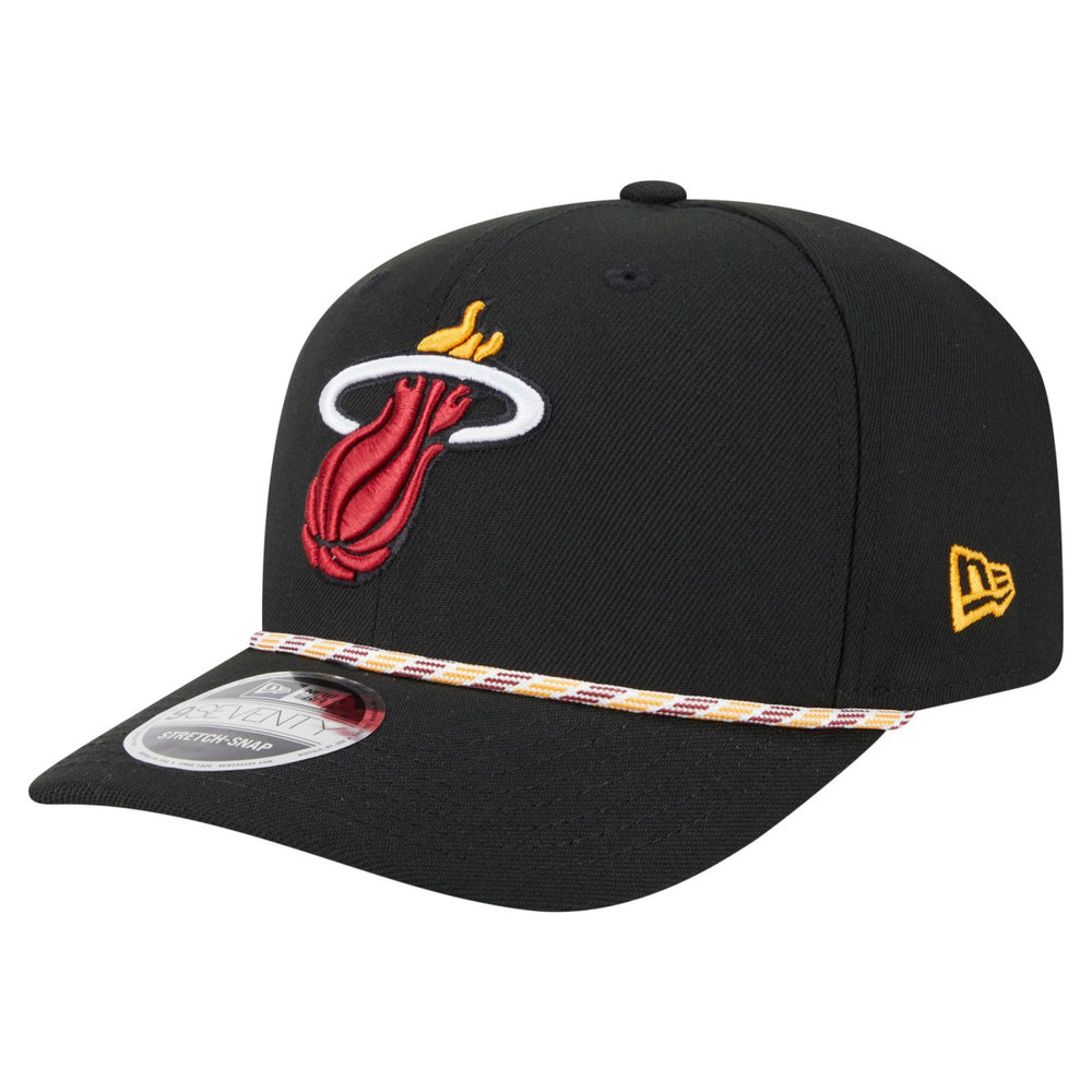 New Era Miami Heat Rope 9SEVENTY Adjustable Hat Black