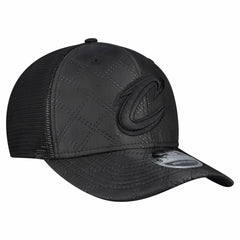 New Era Cleveland Cavaliers Quilted 9SEVENTY Trucker Adjustable Hat Black