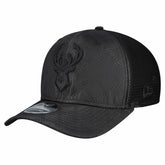 New Era Milwaukee Bucks Quilted 9SEVENTY Trucker Adjustable Hat Black
