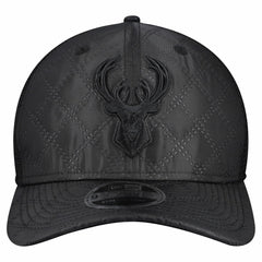 New Era Milwaukee Bucks Quilted 9SEVENTY Trucker Adjustable Hat Black