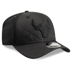 New Era Chicago Bulls Quilted 9SEVENTY Trucker Adjustable Hat Black