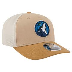 New Era Minnesota Timberwolves Two-Tone 9SEVENTY Adjustable Trucker Hat Tan/Light Brown