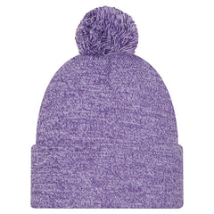 New Era Los Angeles Lakers Marled Cuffed Knit Hat with Pom Purple