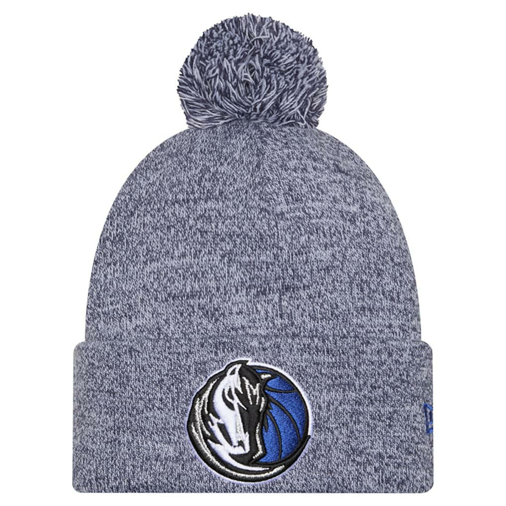 New Era Dallas Mavericks Marled Cuffed Knit Hat with Pom Navy