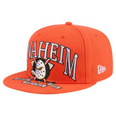 Anaheim Ducks New Era Oversized Vintage Arch 59Fifty Fitted Hat - Orange | New Era Lifestyle
