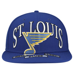 St. Louis Blues New Era Oversized Vintage Arch 59Fifty Fitted Hat - Blue | New Era Clearance