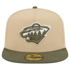 Minnesota Wild New Era Color Pack Two-Tone 59FIFTY A-Frame Fitted Hat - Tan/Olive | New Era on sale