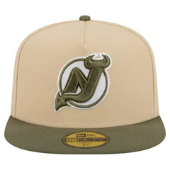 New Jersey Devils New Era Color Pack Two-Tone 59FIFTY A-Frame Fitted Hat - Tan/Olive | New Era online