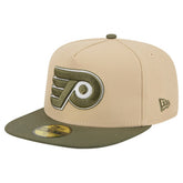 Philadelphia Flyers New Era Color Pack Two-Tone 59FIFTY A-Frame Fitted Hat - Tan/Olive | New Era Lifestyle