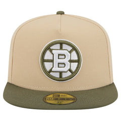 Boston Bruins New Era Color Pack Two-Tone 59FIFTY A-Frame Fitted Hat - Tan/Olive | New Era sale