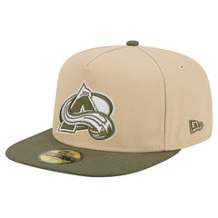 Colorado Avalanche New Era Color Pack Two-Tone 59FIFTY A-Frame Fitted Hat - Tan/Olive | New Era discount