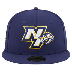Nashville Predators New Era Deceptor 59FIFTY Fitted Hat - Navy | New Era Clearance