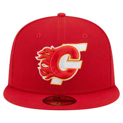 Calgary Flames New Era Deceptor 59FIFTY Fitted Hat - Red | New Era Lifestyle