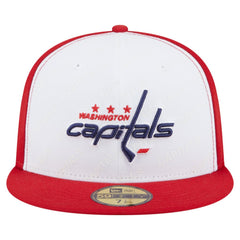 Washington Capitals New Era Repeat Two-Tone 59FIFTY Fitted Hat - White/Red | New Era Clearance