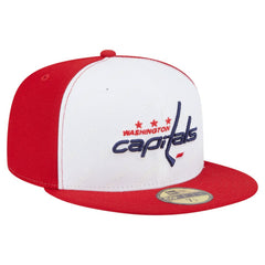 Washington Capitals New Era Repeat Two-Tone 59FIFTY Fitted Hat - White/Red | New Era Clearance