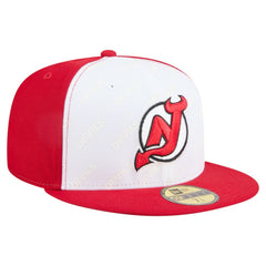 New Jersey Devils New Era Repeat Two-Tone 59FIFTY Fitted Hat - White/Red | New Era sale