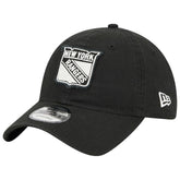 New York Rangers New Era Stamp Fabric Applique 9TWENTY Adjustable Hat - Black | New Era sale