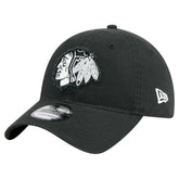 Chicago Blackhawks New Era Stamp Fabric Applique 9TWENTY Adjustable Hat - Black | New Era discount