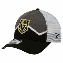Vegas Golden Knights New Era Hockey Sock 9FORTY A-Frame M-Crown Adjustable Trucker Hat - Black/Gray | New Era sale