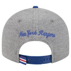 New York Rangers New Era Wool Pin Low Profile 9FIFTY Snapback Hat - Gray/Blue | New Era discount