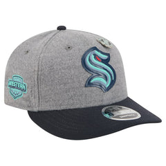 Seattle Kraken New Era Wool Pin Low Profile 9FIFTY Snapback Hat - Gray/Deep Sea Blue | New Era on sale