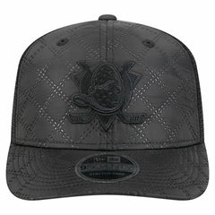 Anaheim Ducks New Era Quilted Nylon 9SEVENTY Adjustable Trucker Hat - Black | New Era Clearance
