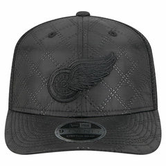 Detroit Red Wings New Era Quilted Nylon 9SEVENTY Adjustable Trucker Hat - Black | New Era Clearance