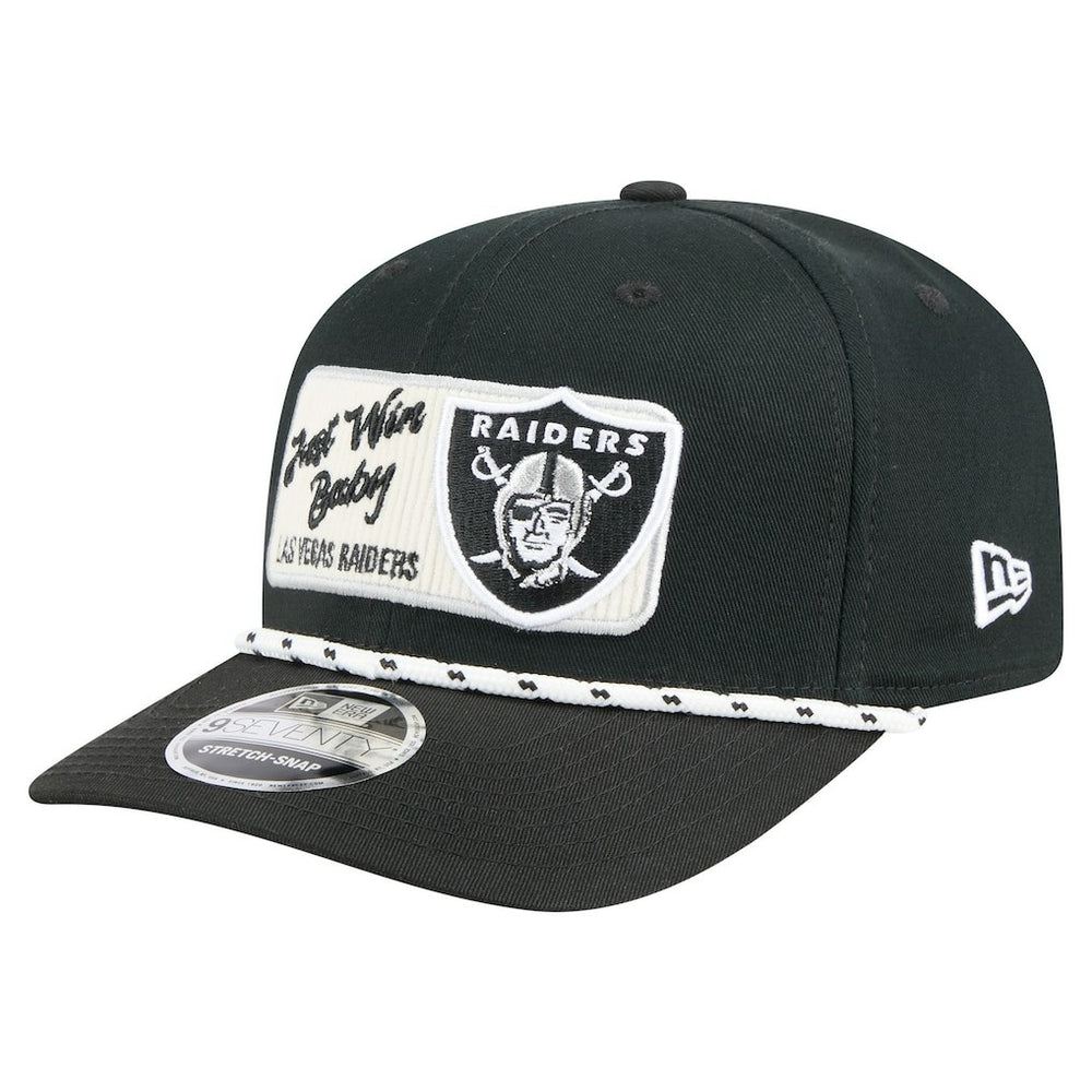 Las Vegas Raiders New Era Chant 9SEVENTY Stretch-Snap Hat - Black - NFL