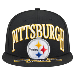 Pittsburgh Steelers New Era Oversized 59FIFTY Fitted Hat - Black - NFL