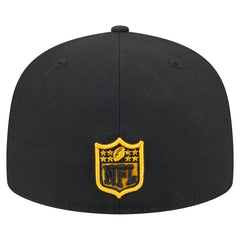 Pittsburgh Steelers New Era Oversized 59FIFTY Fitted Hat - Black - NFL