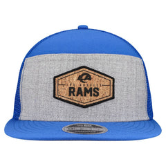 Los Angeles Rams New Era Cork Split Panel 9FIFTY Trucker Snapback Hat - Gray/Royal - NFL