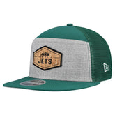 New York Jets New Era Cork Split Panel 9FIFTY Trucker Snapback Hat - Gray/Green - NFL
