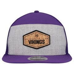 Minnesota Vikings New Era Cork Split Panel 9FIFTY Trucker Snapback Hat - Gray/Purple - NFL