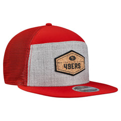 San Francisco 49ers New Era Cork Split Panel 9FIFTY Trucker Snapback Hat - Gray/Scarlet - NFL