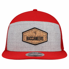 Tampa Bay Buccaneers New Era Cork Split Panel 9FIFTY Trucker Snapback Hat - Gray/Red - NFL