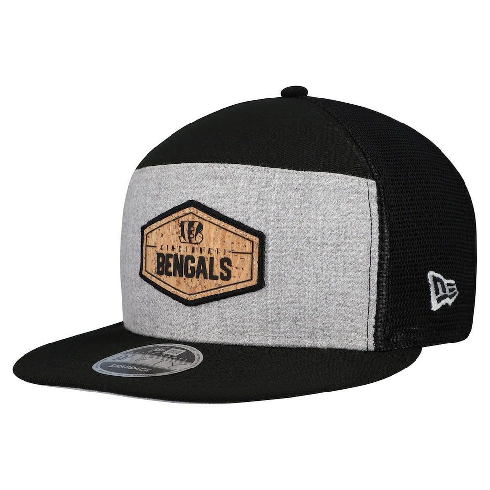 Cincinnati Bengals New Era Cork Split Panel 9FIFTY Trucker Snapback Hat - Gray/Black - NFL