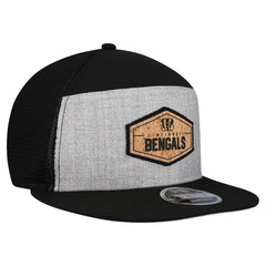 Cincinnati Bengals New Era Cork Split Panel 9FIFTY Trucker Snapback Hat - Gray/Black - NFL