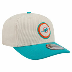 Miami Dolphins New Era Loyal Corduroy 9SEVENTY Adjustable Hat - Stone - NFL