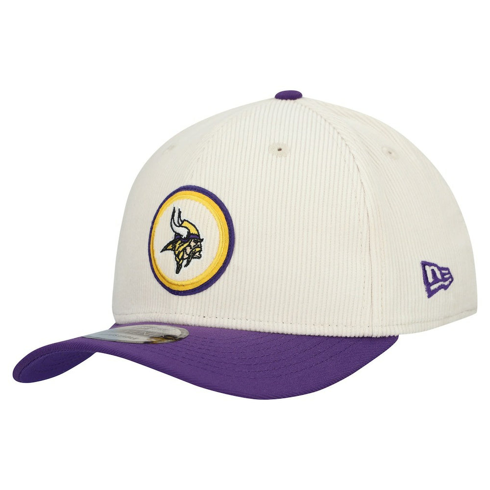 Minnesota Vikings New Era Loyal Corduroy 9SEVENTY Adjustable Hat - Stone - NFL