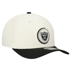 Las Vegas Raiders New Era Loyal Corduroy 9SEVENTY Adjustable Hat - Stone - NFL