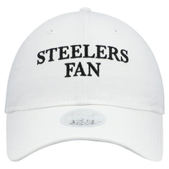 Pittsburgh Steelers New Era Women's Team Fan 9TWENTY Adjustable Hat - White - NFL