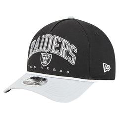 Las Vegas Raiders New Era Arch COOLERA 9FORTY A-Frame M-Crown Adjustable Hat - Black - NFL