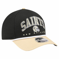 New Orleans Saints New Era Arch COOLERA 9FORTY A-Frame M-Crown Adjustable Hat - Black - NFL