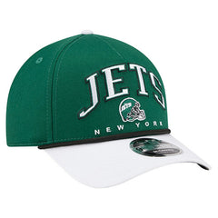 New York Jets New Era Arch COOLERA 9FORTY A-Frame M-Crown Adjustable Hat - Green - NFL