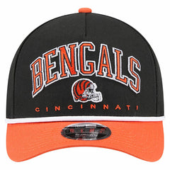 Cincinnati Bengals New Era Arch COOLERA 9FORTY A-Frame M-Crown Adjustable Hat - Black - NFL