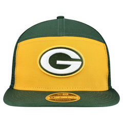 Green Bay Packers New Era Outdoor Split Panel 9FIFTY Snapback Hat - Gold/Green - NFL