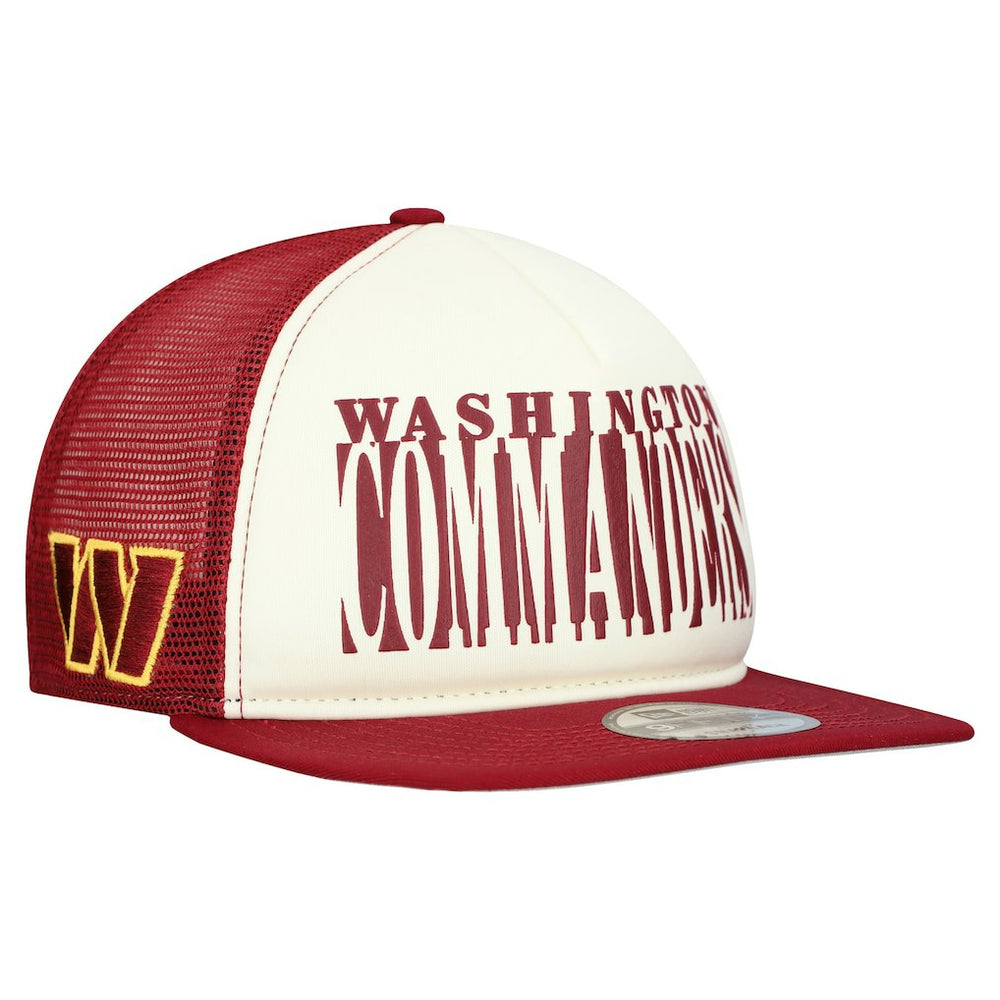 Washington Commanders New Era Cutout A-Frame 9FIFTY Snapback Hat - Cream/Burgundy - NFL